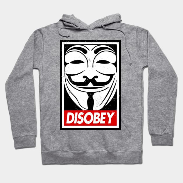 V For Vendetta Guy Fawkes Mask Disobey Hoodie by CultureClashClothing